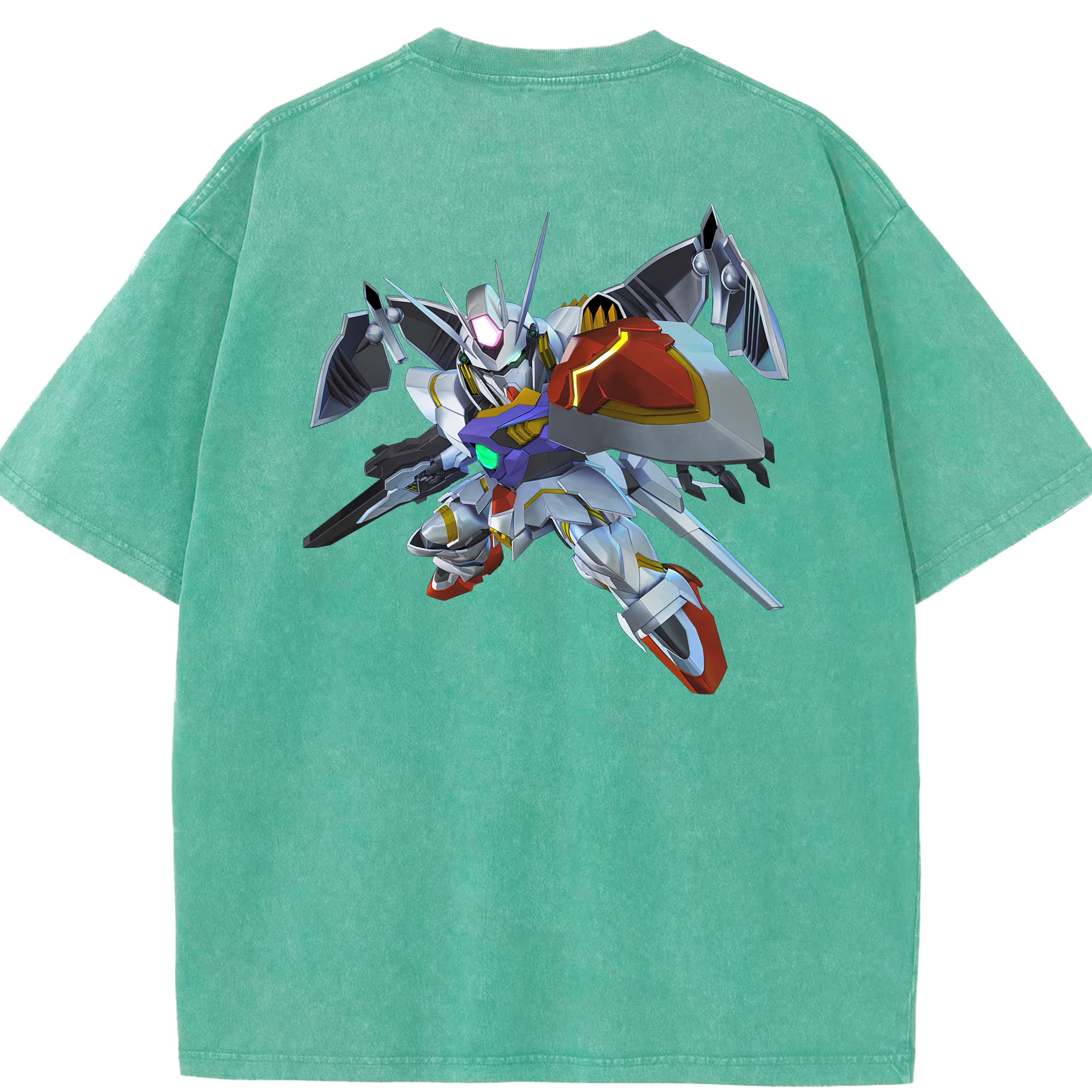（画像用） 機動戦士ガンダム Mobile Suit Gundam 綿100% ヴィンテージ風 半袖Tシャツ（背面プリント）